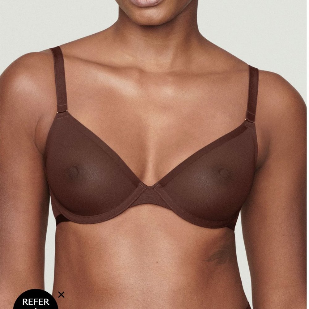 CUUP The Plunge Bra- Espresso NWT